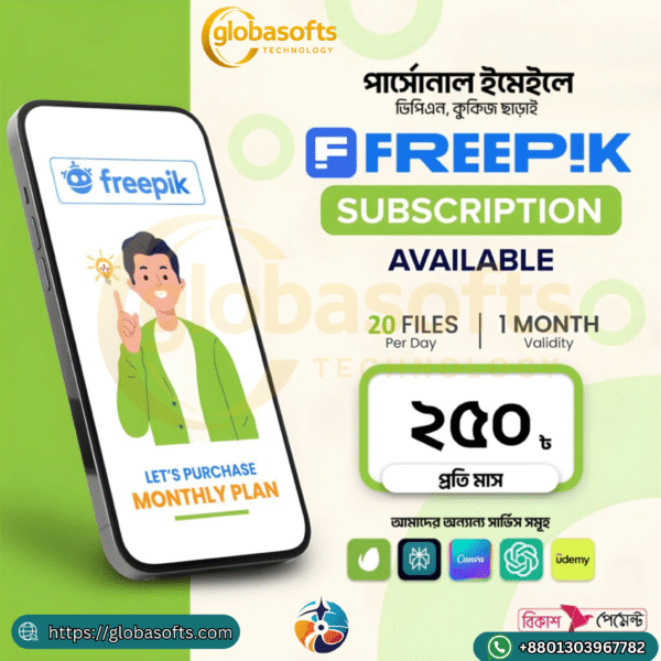 🎨 Freepik Premium Subscription মাত্র ২০০৳ – ১ মাস মেয়াদ!