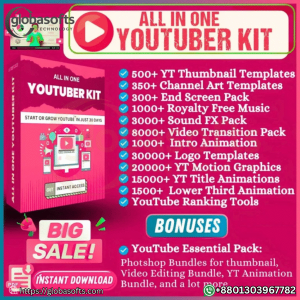 🎬 YouTube Content Creator Assets Bundle