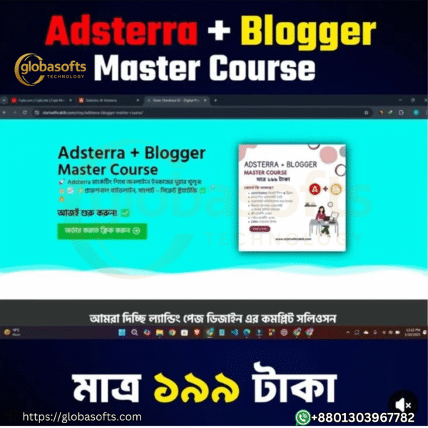 🎓 Adsterra + Blogger কোর্স – সম্পূর্ণ গাইডলাইনসহ!